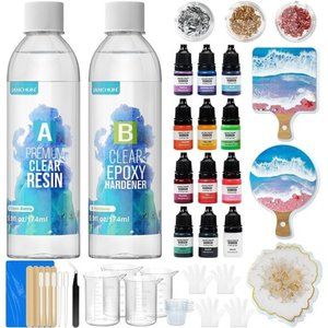 Gift Box Epoxy Resin Kit, Coating and Casting Coaster Molds for Resin Casting